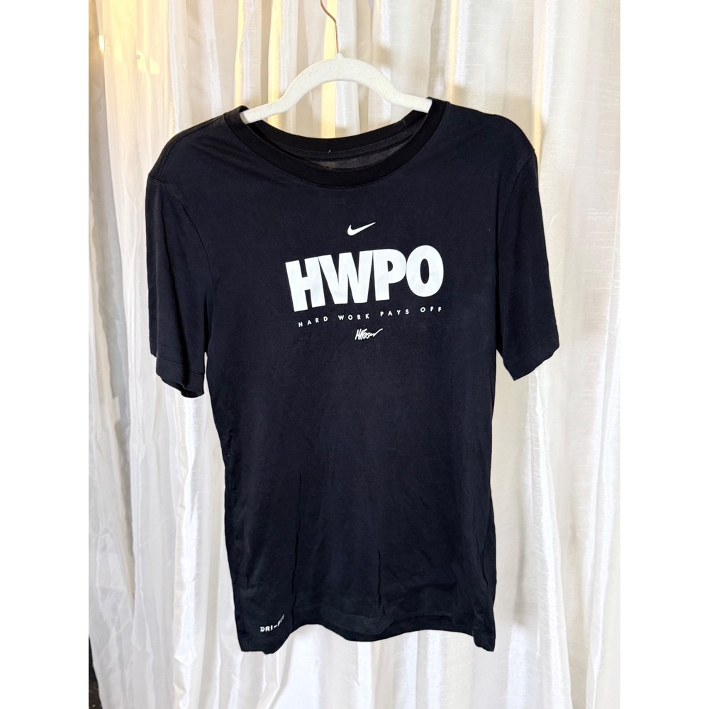 Nike HWPO Mat Fraser Shirt Mens Small Black Excellent Hard Work Pays Off Tee